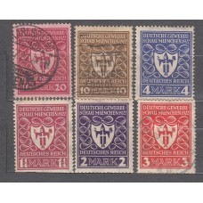 Alemania Imperio Correo 1922 Yvert 214/19 */usado Mh/usado