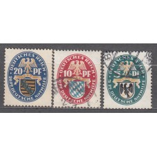 Alemania Imperio Correo 1925 Yvert  368/70 usado 