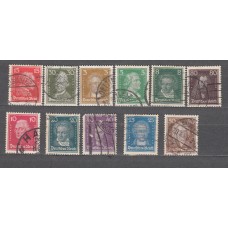 Alemania Imperio Correo 1926 Yvert 379/89 usado