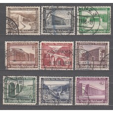 Alemania Imperio Correo 1936 Yvert 582/90 usado