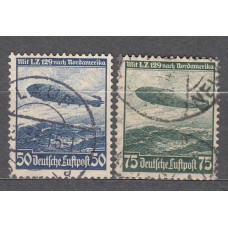 Alemania Imperio Aereo Yvert 55/56 usado Zeppelin