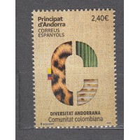 Andorra Española Correo 2025 ** Mnh Comunitat Colombiana