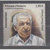 Andorra Española Correo 2025 ** Mnh Personajes Josep Pintat Solans