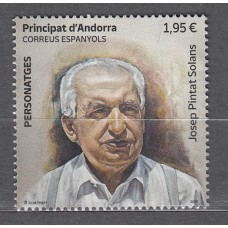 Andorra Española Correo 2025 ** Mnh Personajes Josep Pintat Solans