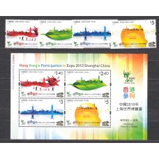 Hong Kong - Correo Yvert 1453/56+Hoja 194 ** Mnh Exposición Universal en Shangai