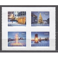 Suiza Correo 2025 ** Mnh Navidad Adhesivo 4 valores