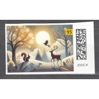 Alemania Federal Correo 2025 ** Mnh Navidad Adhesivo