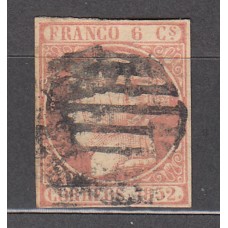 España Clásicos 1852 Edifil 12 Usado Matasello parrilla en negro