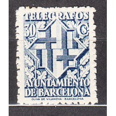 Barcelona Telegrafos 1941 Edifil 15 * Mh Escudo