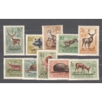 Hungria - Aereos 1953 Yvert 136/45 * Mh Fauna