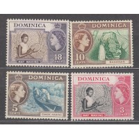 Dominica - Correo 1957 Yvert 152/55 * Mh