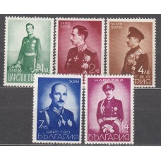 Bulgaria - Correo 1938 Yvert 324/28 ** Mnh Rey Boris