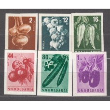 Bulgaria - Correo 1958 Yvert 937/42 sin dentar ** Mnh Frutos