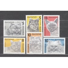 Bulgaria - Correo 1989 Yvert 3286/91 ** Mnh Fauna Gatos