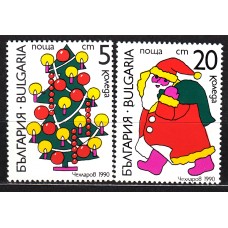 Bulgaria - Correo 1990 Yvert 3349/50 ** Mnh Navidad