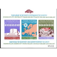 Bulgaria - Hojas 1987 Yvert 150a sin dentar ** Mnh Seguridad en Europa