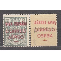 Locales Patrióticos Burgos 1936 Edifil 56 ** Mnh Sobrecarga calcada al dorso
