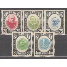 Nicaragua - Correo 1950 Yvert 749/53 (*) Mng UPU
