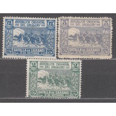 Uruguay - Correo 1925 Yvert 307/9 * Mh