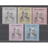 Turquia Correo 1970 Yvert 1941/45 ** Mnh Personaje - Ataturk