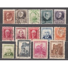 España II República 1932 Edifil 662/75 usado Normal