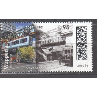Alemania Federal Correo 2026 ** Mnh Ferrocarril suspendido de  Wuppertal - Trenes