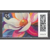 Alemania Federal Correo 2026 ** Mnh Saludo Floral - Flores