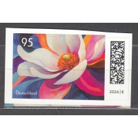 Alemania Federal Correo 2026 ** Mnh Saludo Floral Adhesivo de carnet - Flores