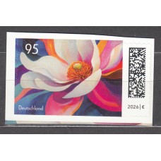 Alemania Federal Correo 2026 ** Mnh Saludo Floral Adhesivo de carnet - Flores