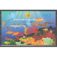 Albania Correo 2024 ** Mnh Europa 2024 Carnet Fauna y Flora Marina