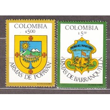 Colombia - Correo 1977 Yvert 703/4 ** Mnh Escudos
