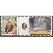 Colombia - Correo 1980 Yvert 780+Aereo 651 ** Mnh Aniversario Muerte de Simón Bolivar - Pinturas