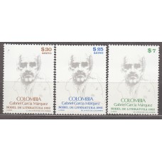 Colombia - Correo 1982 Yvert 864+Aereo 718/19 ** Mnh Gabriel Garcia Marquez - Personaje