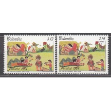 Colombia - Correo 1984 Yvert 884+Aereo 735 ** Mnh Navidad