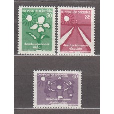 Colombia - Correo 1988 Yvert 916/18 ** Mnh Derechos del Hombre