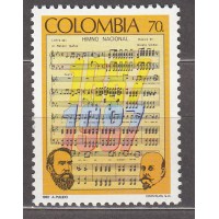 Colombia - Correo 1988 Yvert 921 ** Mnh Himno Nacional
