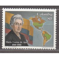 Colombia - Correo 1988 Yvert 922 ** Mnh Maria Currea - Personaje