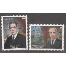 Colombia - Correo 1988 Yvert 925/26 ** Mnh Personajes