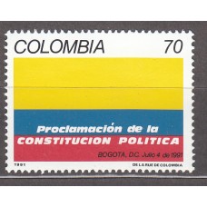 Colombia Correo 1991 Yvert 964 ** Mnh Costitución
