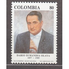 Colombia Correo 1991 Yvert 965 ** Mnh Personaje