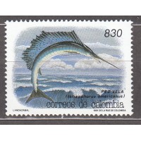 Colombia Correo 1991 Yvert 968 ** Mnh Fauna -Pez