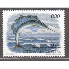 Colombia Correo 1991 Yvert 968 ** Mnh Fauna -Pez