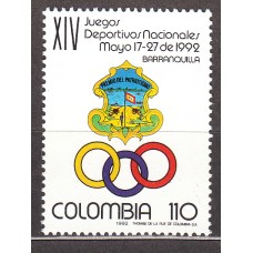Colombia - Correo 1992 Yvert 979 ** Mnh Juegos Deportivos - Deportes