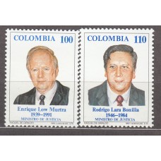 Colombia - Correo 1992 Yvert 982/83 ** Mnh Personajes