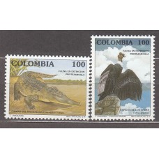 Colombia - Correo 1992 Yvert 984/85 ** Mnh Fauna en Peligro