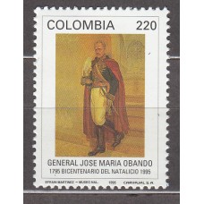Colombia - Correo 1995 Yvert 1050 ** Mnh General Jose Maria Obando 