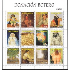 Colombia Correo 2001 Yvert 1137/48 ** Mnh Donación Botero - Pinturas