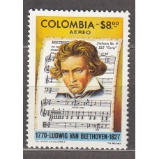 Colombia - Aereo 1977 Yvert 607 ** Mnh Música - Beethoven