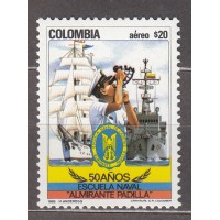 Colombia Aereo 1985 Yvert 739 ** Mnh Escuela Naval - Barco