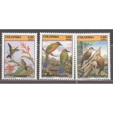 Colombia Aereo 1985 Yvert 740/42 ** Mnh Fauna - Aves